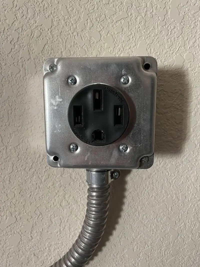 NEMA 14-50 outlet installed for Electrical Panel Upgrade in Benbrook